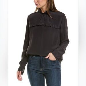 Marc Cain Silk Blend Blouse Small Black